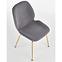 Stuhl K381 Stoff velvet/Chrom Grau/Gold,4