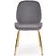 Stuhl K381 Stoff velvet/Chrom Grau/Gold,5