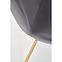 Stuhl K381 Stoff velvet/Chrom Grau/Gold,8