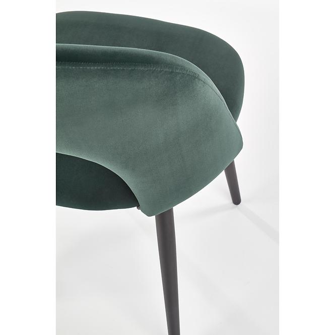 Stuhl K384 Stoff velvet/Metall dunkelgrün