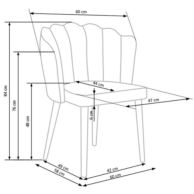 Stuhl K386 Stoff velvet/Metall dunkelgrün