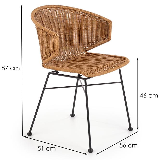 Stuhl K407 Rattan/Metall Natural