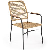 Stuhl K457 Rattan/Metall Natural/Schwarz