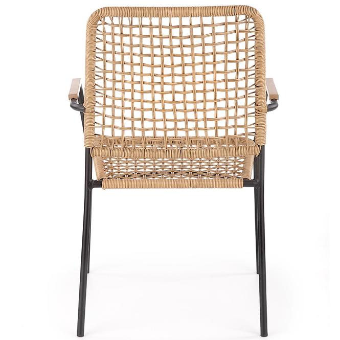 Stuhl K457 Rattan/Metall Natural/Schwarz