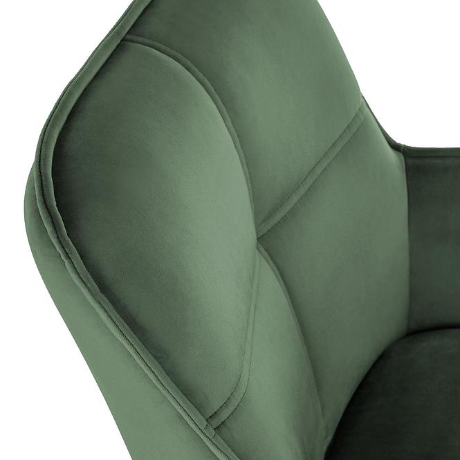 Stuhl K463 Stoff velvet/Metall dunkelgrün