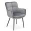 Stuhl K463 Stoff velvet/Metall Grau