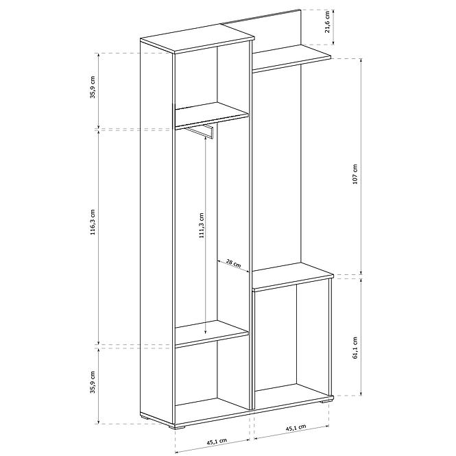 Garderobe Lux Artisan/Srzwarz