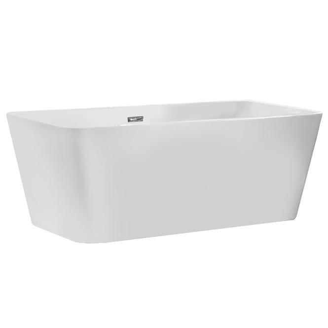 Frei stehende Badewanne Evita 160/80 + Überlaufgarnitur Click-Clack mit Überlauf Slim