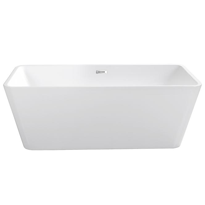 Frei stehende Badewanne Evita 160/80 + Überlaufgarnitur Click-Clack mit Überlauf Slim