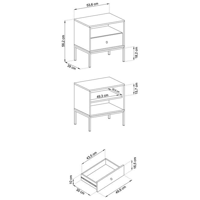 Nachttisch Mono ms54 Beige