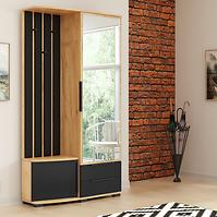 Garderobe Loft craft Gold/schwarz/Polsterung