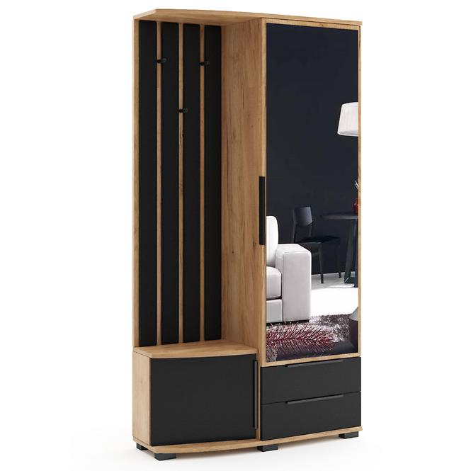 Garderobe Loft craft Gold/schwarz/Polsterung