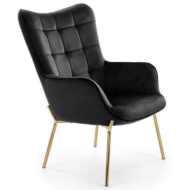 Sessel Castel 2 schwarz/gold