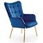 Sessel Castel 2 dunkelblau/gold,2