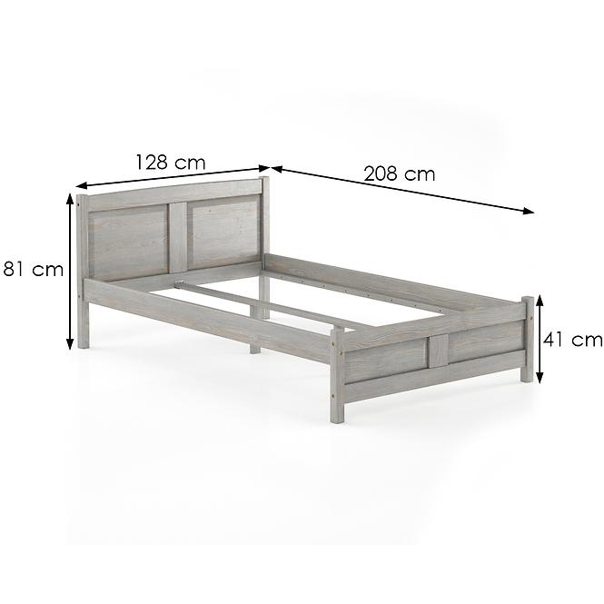 Bett kiefernholz LK104–120x200 grey