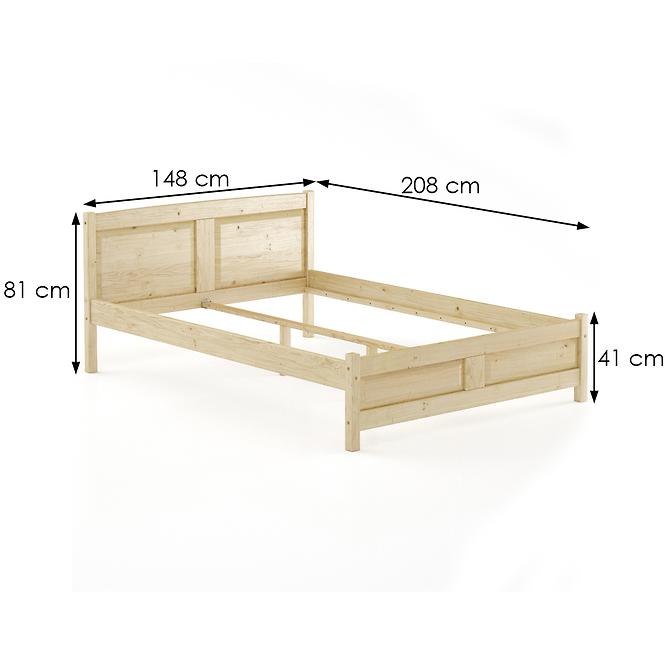 Bett kiefernholz LK104–140x200 rohe