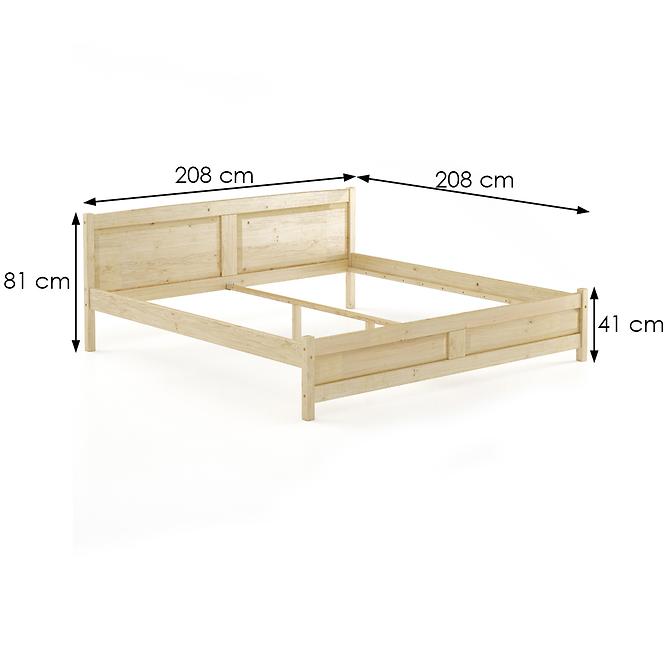 Bett kiefernholz LK104–200x200 rohe