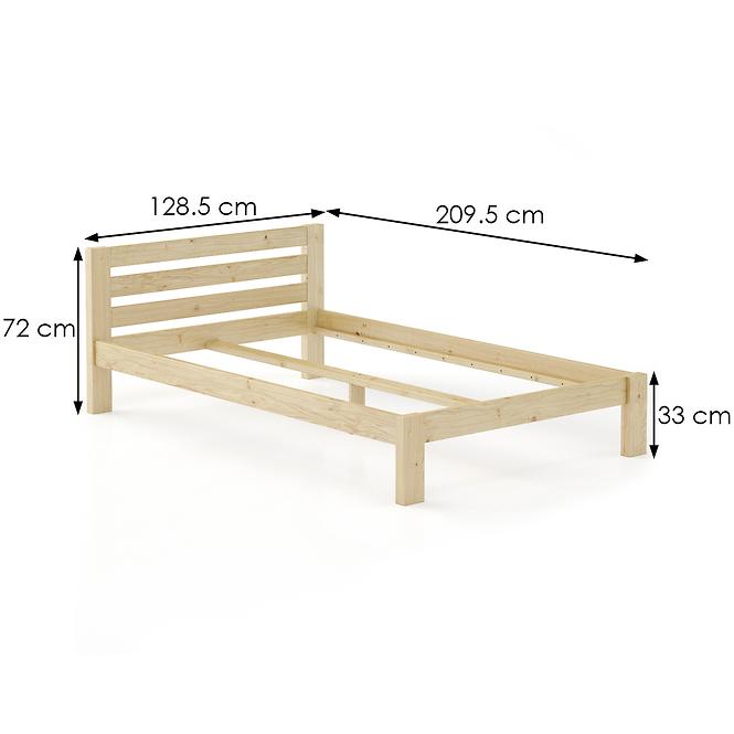 Bett kiefernholz LK105–120x200 rohe