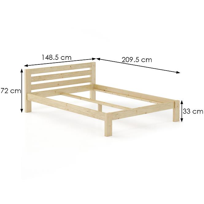 Bett kiefernholz LK105–140x200 rohe