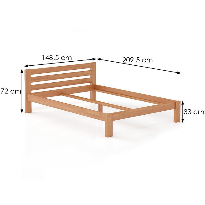 Bett kiefernholz LK105–140x200 Erle