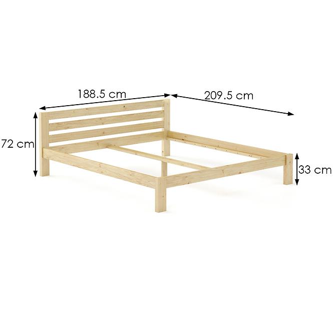 Bett kiefernholz LK105–180x200 natürlich