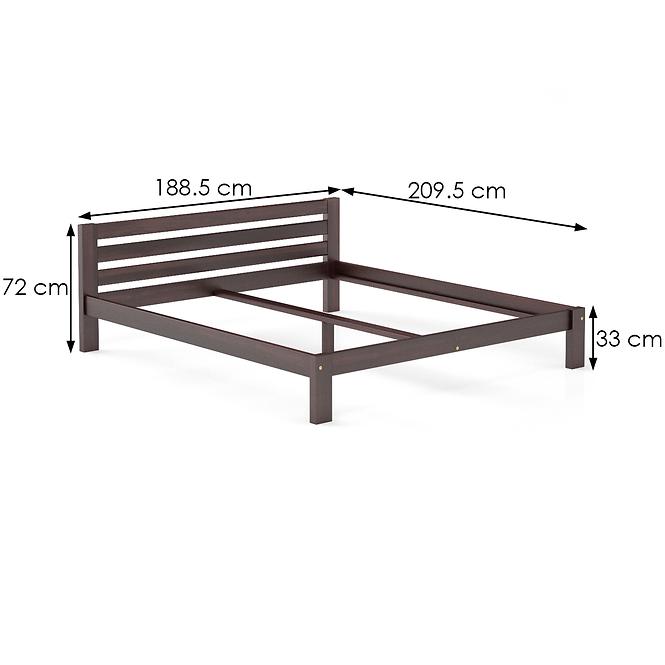 Bett kiefernholz LK105–180x200 nuss