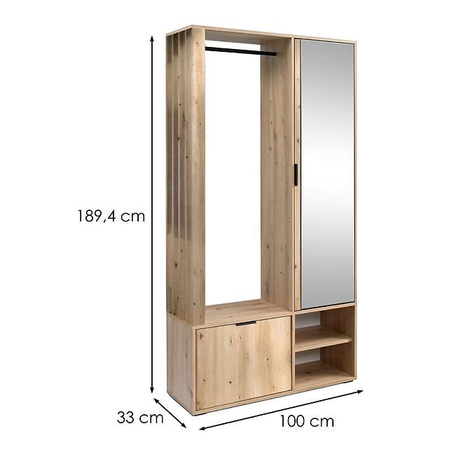 Garderobe Milo Eiche Artisan