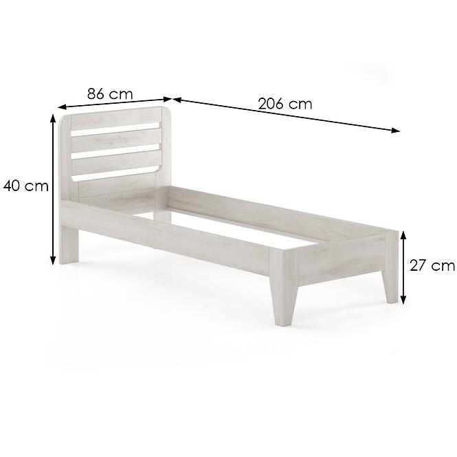 Bett Buche Lk189–80x200 grey