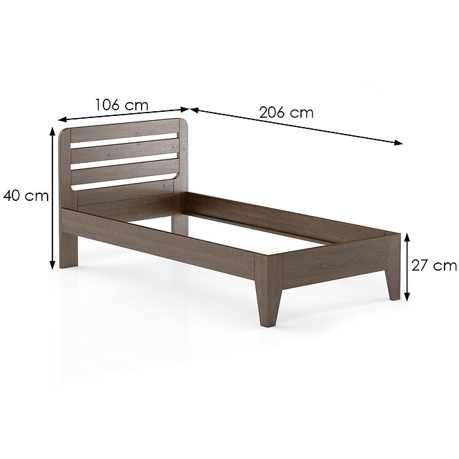 Bett Buche Lk189–100x200 Nuss