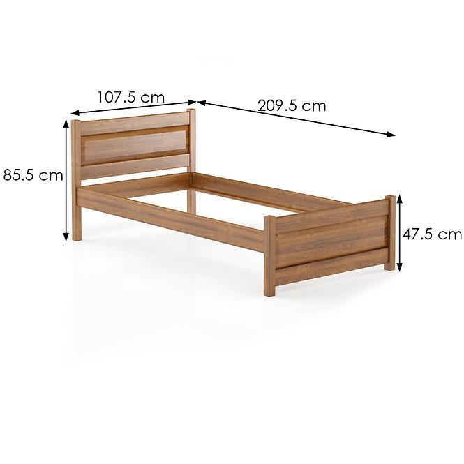 Bett Buche Lk120–100x200 Cognac