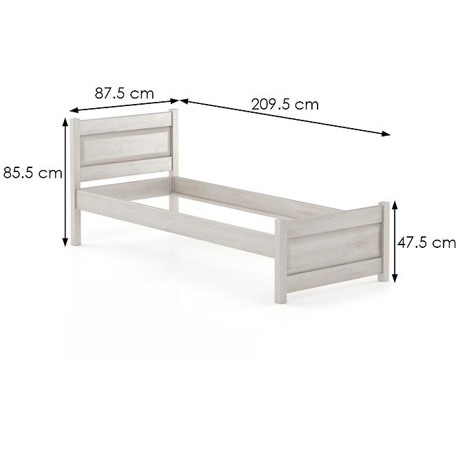 Bett Buche Lk120–80x200 grey