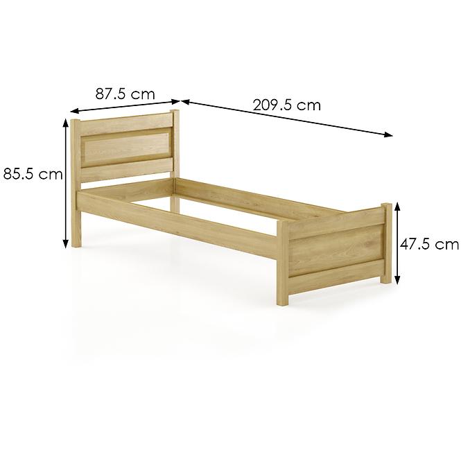 Bett Buche Lk120–80x200 rustikal