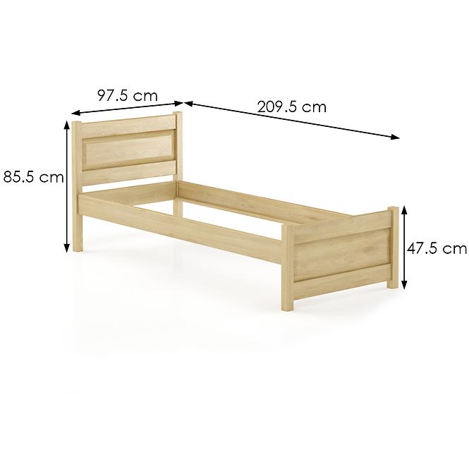 Bett Buche Lk120–90x200 rohe