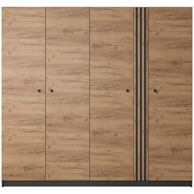 Schrank Deco 220 Anthrazit/Eiche Gold Craft