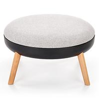 Hocker Scandi grau/weiß/schwarz