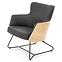 Sessel Chillout Aschgrau/eiche/schwarz,2