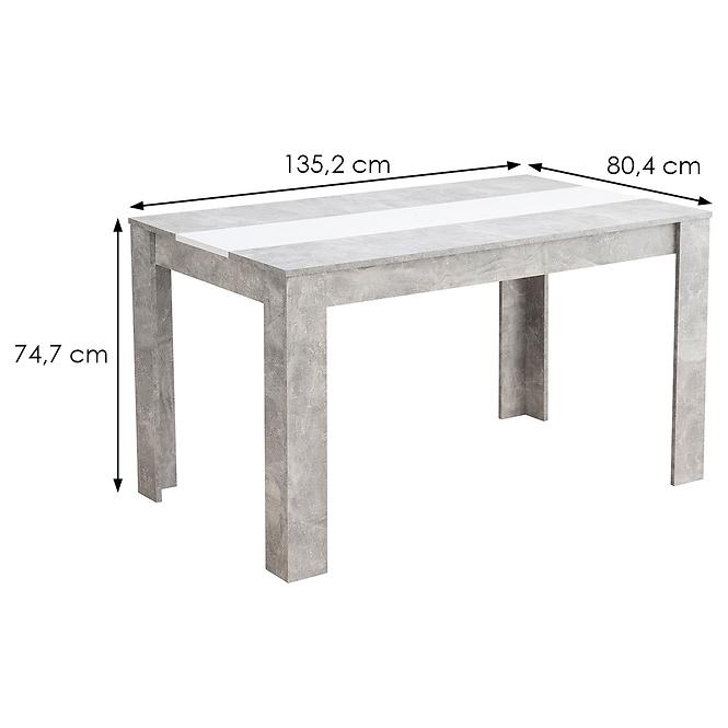 Esstisch Domus 135x80 Beton 11008800