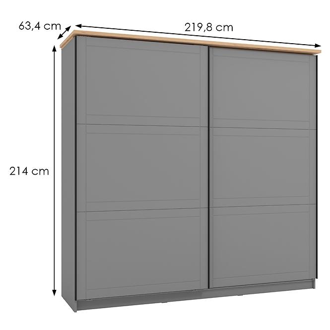 Schrank Valencia 220 Grau 11011498