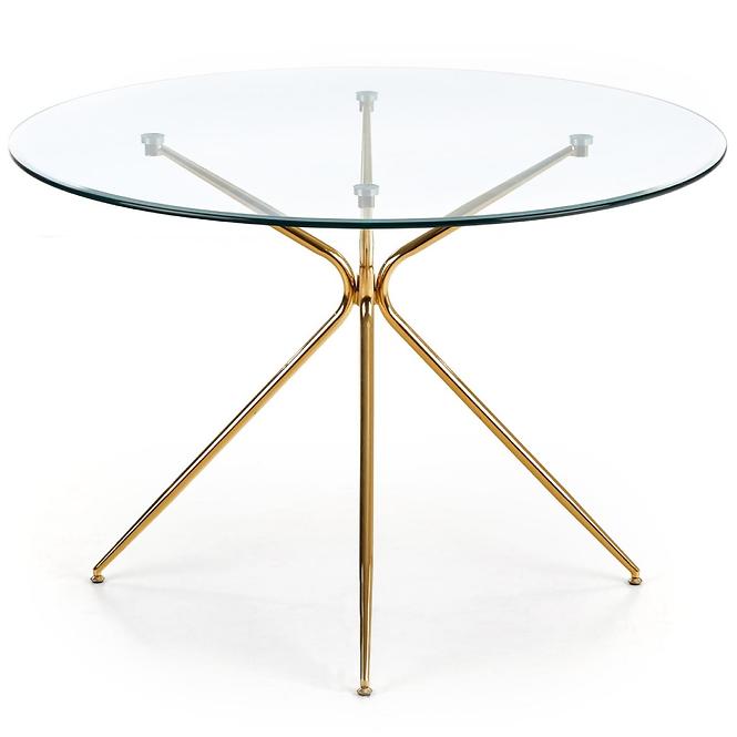 Esstisch Rondo 110 Glas/Stahl – Transparent/Golden