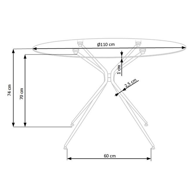 Esstisch Rondo 110 Glas/Stahl – Transparent/Golden