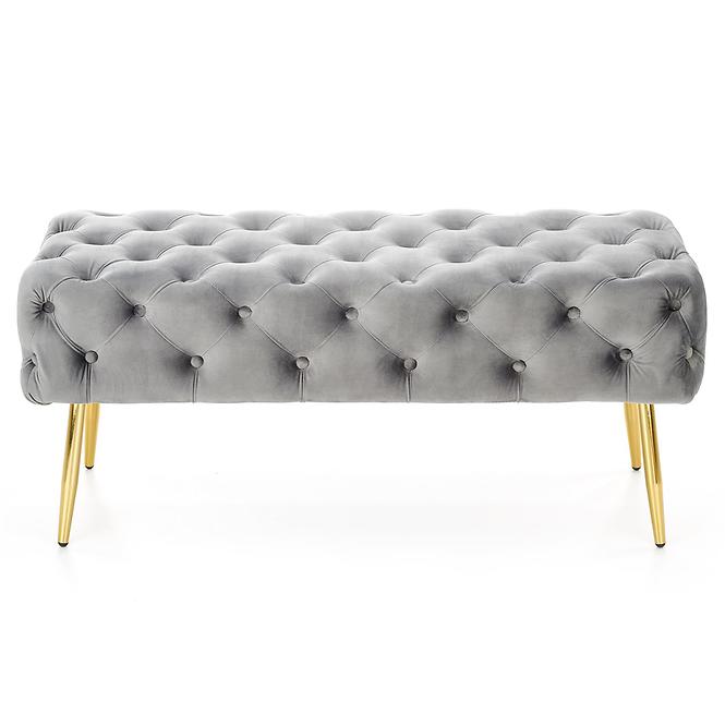 Hocker Athena aschgrau/gold