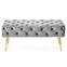 Hocker Athena aschgrau/gold