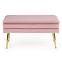 Hocker Velva rosa/gold