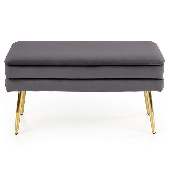 Hocker Velva aschgrau/gold