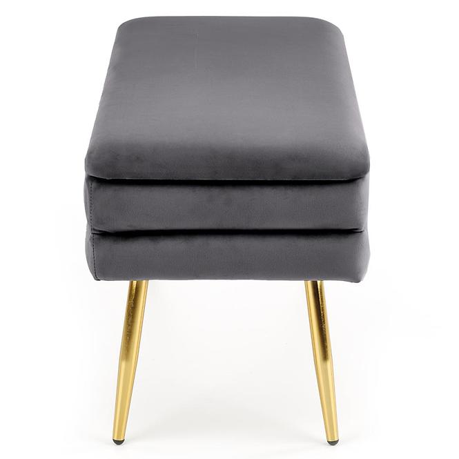 Hocker Velva aschgrau/gold