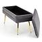 Hocker Velva aschgrau/gold,4