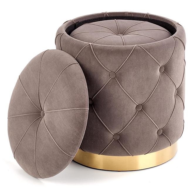 Hocker 2 St. Polly aschgrau/gold