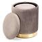 Hocker 2 St. Monty aschgrau/gold,2