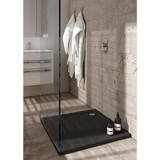 Duschwanne Kw Caspar New Black Stone 80x80x4,5 3.2330/C/St