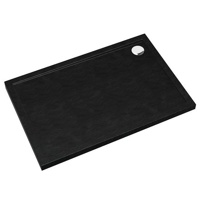 Duschwanne Kw Caspar New Black Stone 80x100x4,5 3.2336/C/St